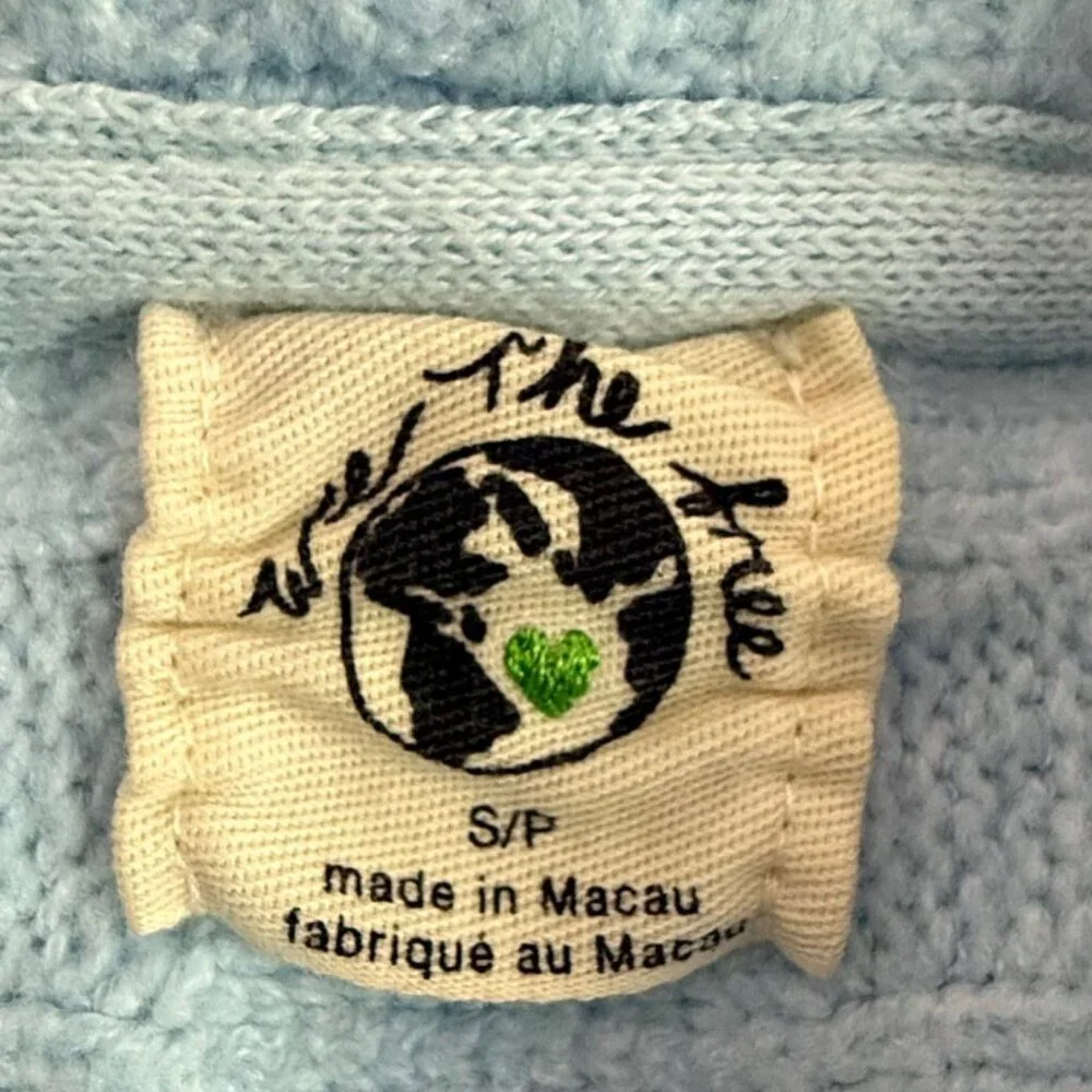 We The Free Soul Searcher Sweater Baby Blue Size Small Petite - Picture 7 of 10
